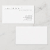 Modern eenvoudig ontwerp Elegante minimalistische  Visitekaartje (Voorkant / Achterkant)
