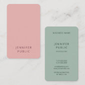 Modern eenvoudig ontwerp Elegante trendkleuren Sja Visitekaartje (Voorkant / Achterkant)