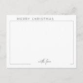 Modern eenvoudig ontwerp Foto Kerst Kaart (Voorkant)