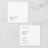 Modern eenvoudig ontwerp Sjabloon Elegant Professi Vierkante Visitekaartje (Voorkant / Achterkant)