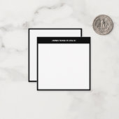 Modern eenvoudig ontwerp Sjabloon Elegante zwarte (Voorkant / Achterkant in situ)