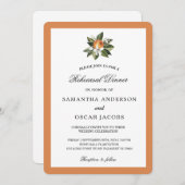 Modern eenvoudig Oranje en groen leder Kaart (Voorkant / Achterkant)