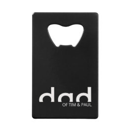 Modern eenvoudig paasontwerp met Kinder kindername Creditkaart Flessenopener