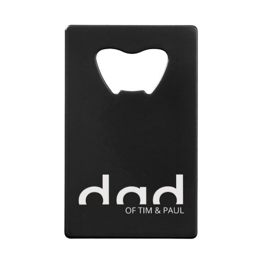 Modern eenvoudig paasontwerp met Kinder kindername Creditkaart Flessenopener (Voorkant)