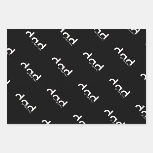 Modern eenvoudig paasontwerp met Kinder kindername Inpakpapier Vel (Voorkant)