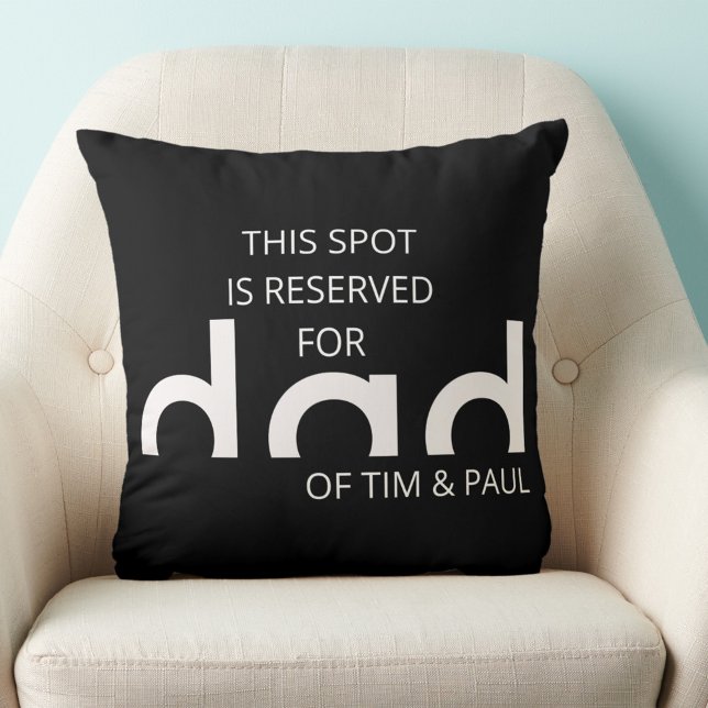 Modern eenvoudig paasontwerp met Kinder kindername Kussen (dad throw pillow)