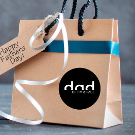 Modern eenvoudig paasontwerp met Kinder kindername Ronde Sticker