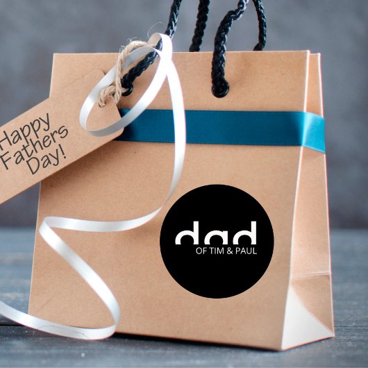 Modern eenvoudig paasontwerp met Kinder kindername Ronde Sticker