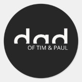 Modern eenvoudig paasontwerp met Kinder kindername Ronde Sticker (Voorkant)