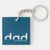 Modern eenvoudig paasontwerp met Kinder kindername Sleutelhanger (Achterkant)