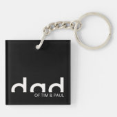 Modern eenvoudig paasontwerp met Kinder kindername Sleutelhanger (Achterkant)