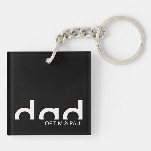 Modern eenvoudig paasontwerp met Kinder kindername Sleutelhanger (Achterkant)