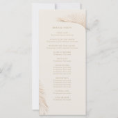 Modern Eenvoudig Palm Leaves Ceremony Programma (Achterkant)