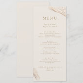 Modern eenvoudig palmblad menu (Voorkant / Achterkant)