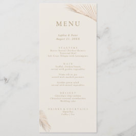 Modern eenvoudig palmblad menu