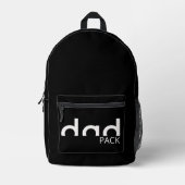 Modern eenvoudig papa ontwerp bedrukte rugzak (Voorkant)