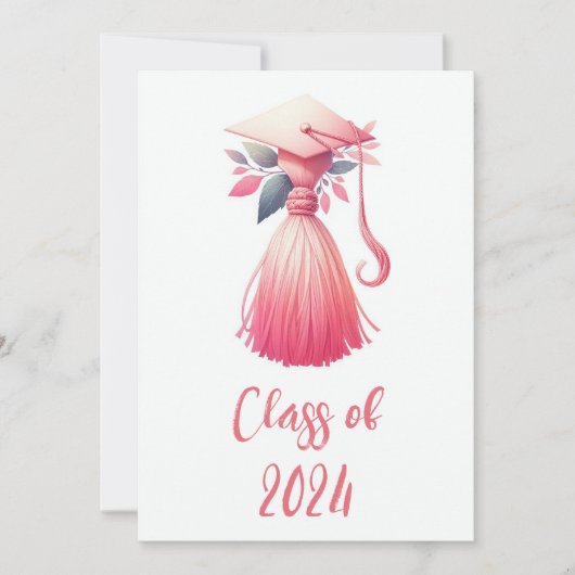 Modern eenvoudig pastel Afstuderen Kaart (Voorkant)