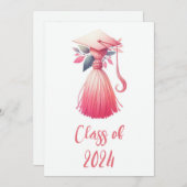 Modern eenvoudig pastel Afstuderen Kaart (Voorkant / Achterkant)