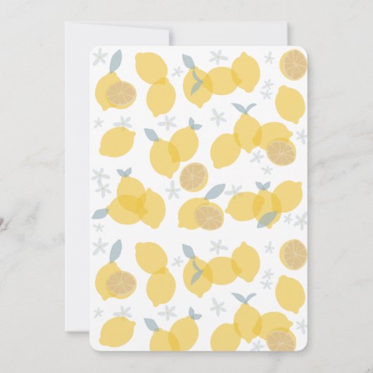 Modern eenvoudig pastel citrus citruscitroenen Bab Kaart (Achterkant)