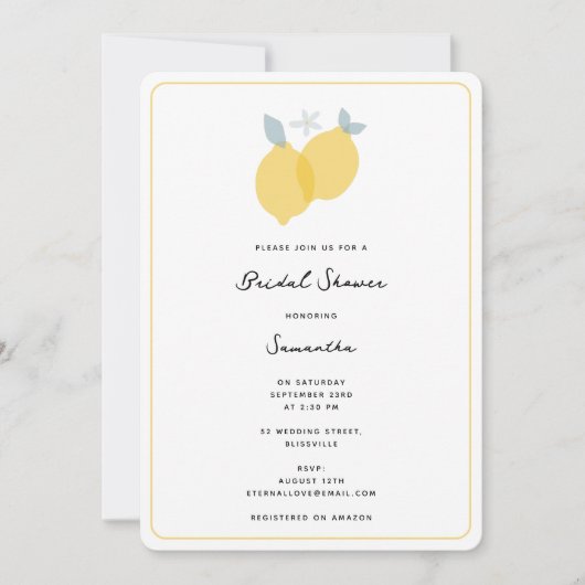 Modern eenvoudig pastel citrus citruscitroenen Vri Kaart (Voorkant)