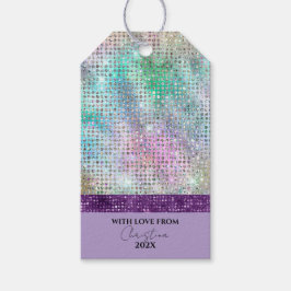 Modern eenvoudig pastel Paarse roze Cadeaulabel