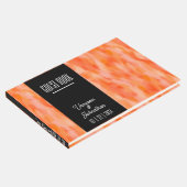 Modern eenvoudig Peach Bruiloft gastenboek (Hoek)