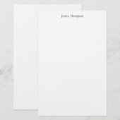 Modern Eenvoudig Professionals Elegant Briefpapier (Voorkant / Achterkant)
