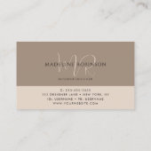 Modern Eenvoudig Professioneel Bruin Visitekaartje (Achterkant)