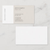 Modern Eenvoudig Professioneel Elegant Duidelijke  Visitekaartje (Voorkant / Achterkant)