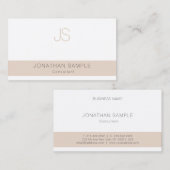 Modern Eenvoudig Professioneel Elegant Monogram Lu Visitekaartje (Voorkant / Achterkant)