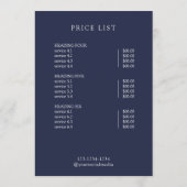 Modern Eenvoudig Professioneel Logo Menu Prijslijs (Achterkant)