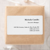 Modern eenvoudig professioneel minimalistisch etiket (Insitu)