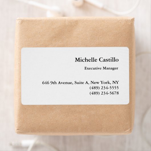 Modern eenvoudig professioneel minimalistisch etiket (Insitu)