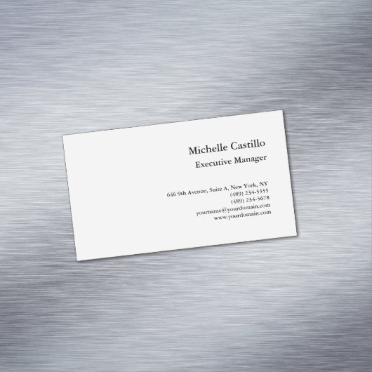 Modern eenvoudig professioneel minimalistisch magnetisch visitekaartje (Voorbeeld)