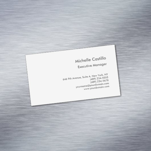 Modern eenvoudig professioneel minimalistisch magnetisch visitekaartje (Voorbeeld)