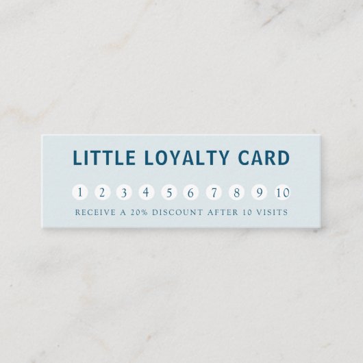 Modern, eenvoudig, professioneel, salon, blauw mini visitekaartje (Voorkant)