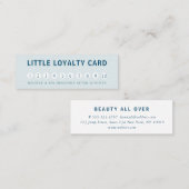 Modern, eenvoudig, professioneel, salon, blauw mini visitekaartje (Voorkant / Achterkant)