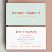 Modern, eenvoudig, professioneel, salon, lichtgroe visitekaartje