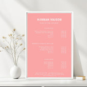 Modern Eenvoudig, Professioneel, Salon, Prijslijst Poster