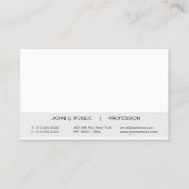 Modern Eenvoudig Professioneel Wit en Grijs Glanze Visitekaartje (Voorkant)