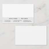 Modern Eenvoudig Professioneel Wit en Grijs Glanze Visitekaartje (Voorkant / Achterkant)