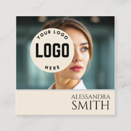 Modern eenvoudig professioneel zakelijk fotoplein contactkaartje