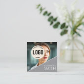 Modern eenvoudig professioneel zakelijk fotoplein contactkaartje (Staand voorkant)