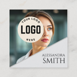 Modern eenvoudig professioneel zakelijk fotoplein contactkaartje