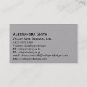 Modern eenvoudig professioneel zakelijk fotoplein contactkaartje (Achterkant)