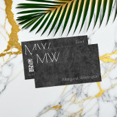 Modern Eenvoudig Professioneel Zwart Leer Minimaal Visitekaartje