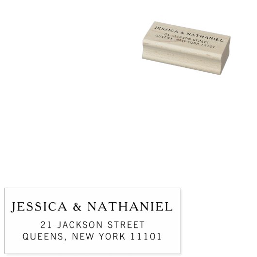 Modern eenvoudig retouradres rubberstempel (Gestempeld)