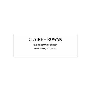 Modern eenvoudig retouradres  zelfinktende stempel