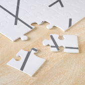 Modern, eenvoudig, rommelig grafisch lijnpatroon legpuzzel (Zijkant)