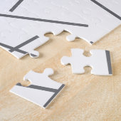 Modern, eenvoudig, rommelig grafisch lijnpatroon legpuzzel (Zijkant)